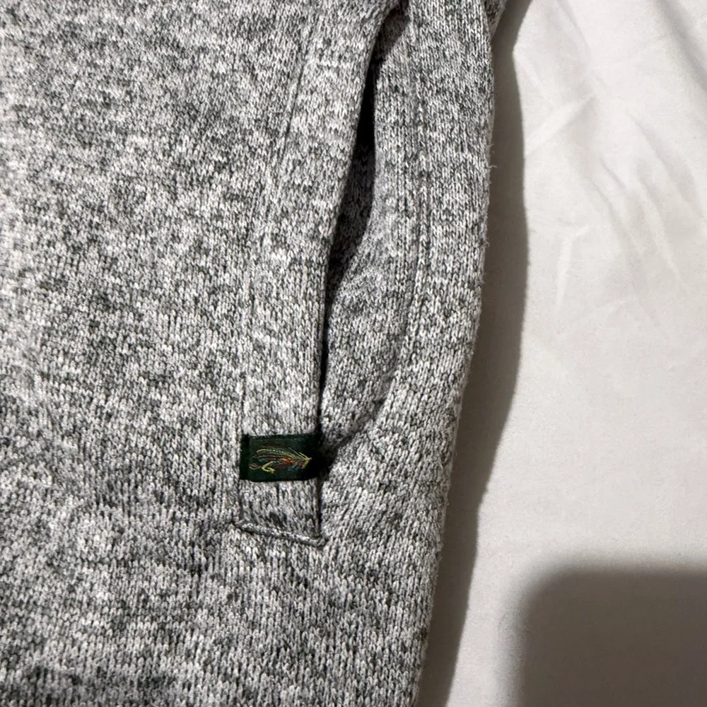 Orvis Quarter Zip Sherpa Lining Pullover Fly Fishing (Men's Medium) Heather Gray